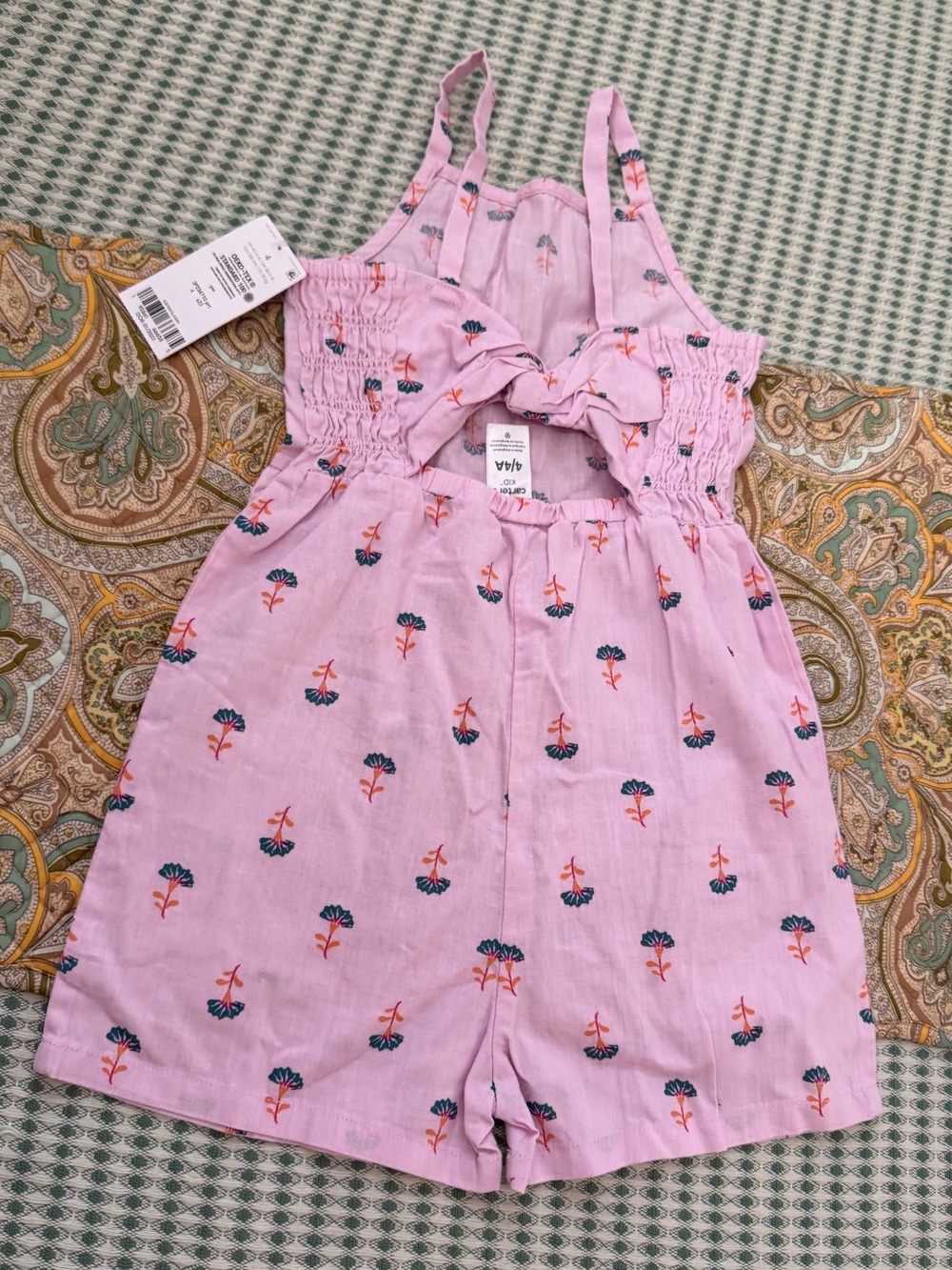 New Carter’s Toddler Girl Romper 4T Boho Pink Floral
New with tags